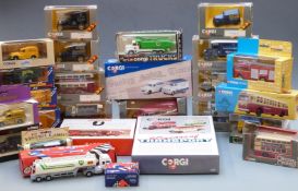 Twenty-seven Corgi diecast model vehicles and vehicle sets including Corgi Classics, Buses, Original