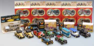 Twenty-five Corgi Classics, Polistil and similar diecast model vehicles, 14 in original boxes.