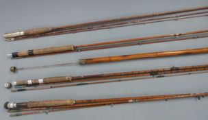 Split cane / cane fly fishing rods including R Chapman and Co 'The Chess', Blackman 'The
