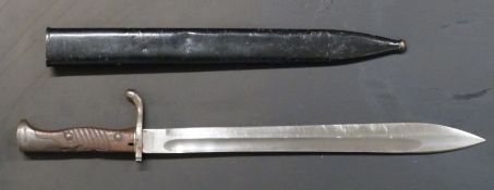 German 1898/05 pattern bayonet early type with part muzzle ring and no flashguard, clear stamps, R