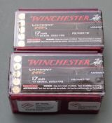 One-hundred Winchester Varmint HV .17HMR rifle cartridges, sealed in original boxes. PLEASE NOTE