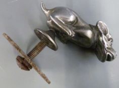 Running Bonzo dog vintage car mascot, length 10cm