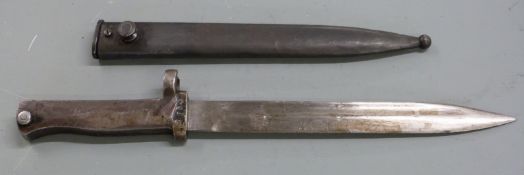 German 88/98 pattern Ersatz all steel bayonet stamped 6400 to crosspiece with 25cm fullered blade