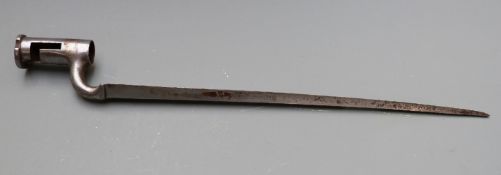 British 1839 pattern socket bayonet with 40cm blade