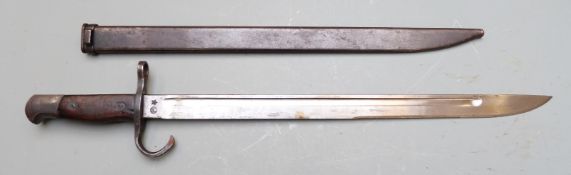 Japanese Arisaka 1897 type 30 pattern bayonet with clear stamp to ricasso, 40cm fullered blade and