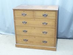 Art Noveau oak chest of drawers, W107 D57 H103cm