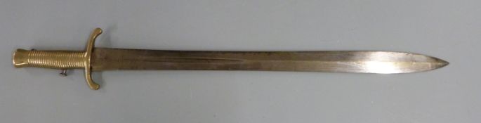 British 1837 pattern Brunswick sword bayonet stamped VR Enfield 1842 to ricasso with 55cm part