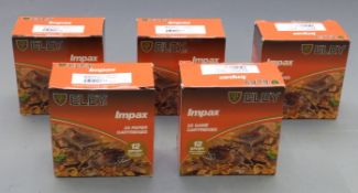 One-hundred-and-twenty-five Eley Impax 12 bore shotgun cartridges, all in original boxes. PLEASE