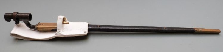 British 1876 pattern Martini Henry socket bayonet with clear stamps to 55cm blade and socket, with