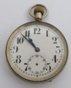 London Passenger Transport Board. railway interest, keyless winding open faced pocket watch with