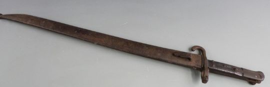 Austrian 1867 pattern volunteer sword bayonet, some clear stamps with 46.5cm fullered blade and
