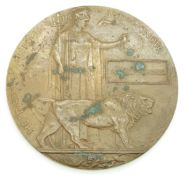 WWI Memorial Plaque for Alfred Peacher