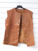 Leather jerkin/waistcoat with Royal Engineers buttons