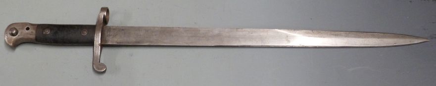 British 1887 pattern Martini Henry sword bayonet Mk3, clear stamps to ricasso and pommel, with