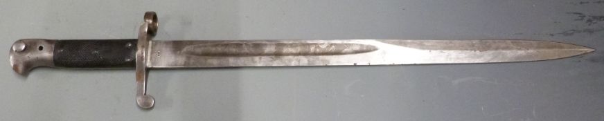 British 1887 pattern Martini Henry sword bayonet Mk4, clear stamp to ricasso, with 46cm blade