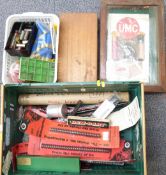 A collection of gun and shooting parts and accessories including air rifle barrels and Gunsport Ox