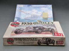 Two model kits Airfix Series 20 1:12 scale 1930 4.5 Litre Supercharged Bentley 20440 and Revell 1:48