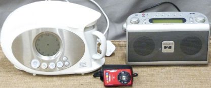 Roberts Gemini 20 digital/DAB radio, Swan Teasmade, Pentax Optio camera