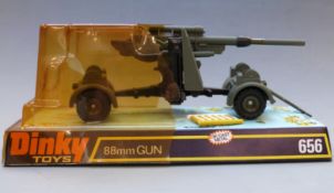 Dinky Toys diecast model 88mm Gun 656, in original bubble packed box.