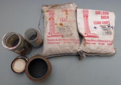 A large quantity of lead shot including a sealed bag of Sheldon Bush Hard shot.
