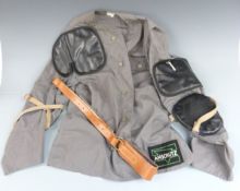 Flintwear target rifle shooting jacket and leather belt with Anschutz and The Royal British Legion