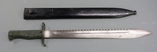 German 88/98 pattern Ersatz all steel version of the 98/05 sawback bayonet with, 36cm sawback