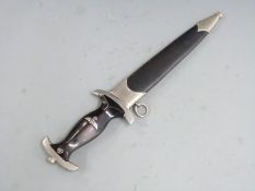 German Third Reich Nazi SS dagger with moto 'Meine Ehre heisst Treue' to blade, in anodised