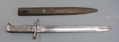 German 88/98 pattern Ersatz all steel version of the 98/05 bayonet with, 29.5cm fullered blade and