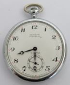 British Railways Midland region Montine keyless winding open faced pocket watch with subsidiary