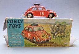 Corgi Toys diecast model Volkswagen 1200 in East African Safari Trim with orange body, 'East African