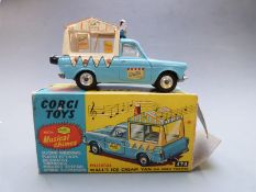 Corgi Toys diecast model Musical Wall's Ice Cream Van on Ford Thames with pale blue body, white