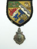 British Army 1st Battalion Seaforth Highlanders hallmarked silver sports badge 1920 together with