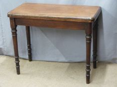19thC oak fold over games table