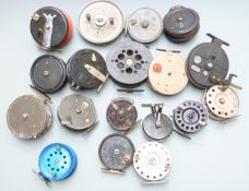 Eighteen mainly fixed spool fishing reels including Shakespeare Piranha, The Mercury, Academy,
