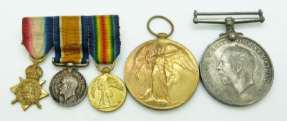 Royal Navy WWI medals comprising War Medal named to 1309 E J Mason RN and 293265 J H Webb RN