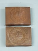 Two WWI belt buckles, one 'In Treue Fest' the other a Prussian 'Gott Mit Uns' example