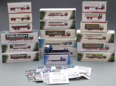 Eighteen Atlas Editions Eddie Stobart 1:76 scale diecast model vehicles, all in original boxes.