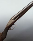 Charlin Darne 12 bore side by side shotgun with engraved sliding action and trigger guard, chequered