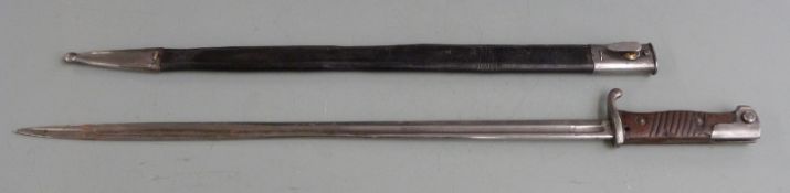 German 1898 pattern original bayonet for the Mauser rifle, 12936 stamped to guard, Simson & Co