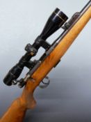 BRNO Model 2 .22LR bolt-action rifle with chequered semi-pistol grip, sling suspension mounts,