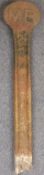 Vintage Midland Railway cast iron marker post with 'MR' in relief to the finial, H120cm