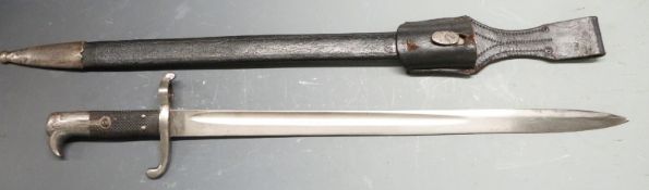 Prussian 1865 pattern Hirschfanger sword bayonet with three securing rivets to grip, Alex Coppel