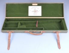 Gunmark canvas and leather shotgun case with fitted interior and 'K D Radcliffe Ltd Gunmakers 150