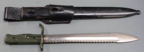 German 88/98 pattern Ersatz all steel sawback knife bayonet with pressed steel hilt and upswept