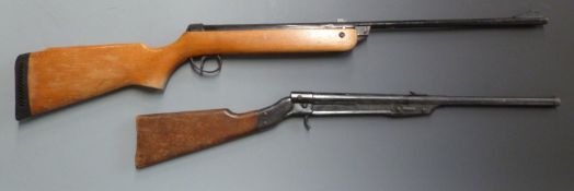 Two air rifles BSA Meteor .22 with semi-pistol grip serial number TE72425 and Diana Model 15.177