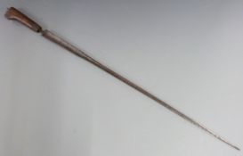 Circa 1780 small sword blade, some etching still visible to 83cm blade