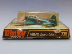 Dinky Toys diecast model A6M5 Zero-Zen aeroplane, 739, in original bubble packed box.