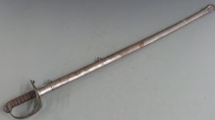 British Army 1827 pattern Rifle Officer's dress sword, the Gothic hilt with strung bugle to