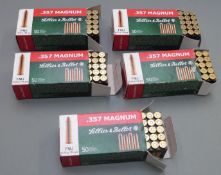 Two-hundred-and-fifty Sellier & Bellot .357 SIG rifle cartridges, in original boxes. PLEASE NOTE