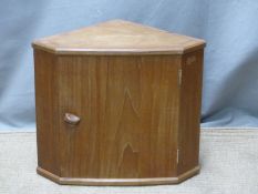 Cotswold School Arts and Crafts peg jointed ash and oak hanging small corner cupboard with hand
